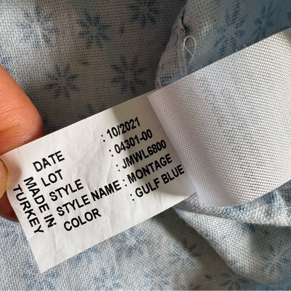 Johnnie-O Montage long sleep button front shirt Gulf Blue Top Shelf XL - Picture 4 of 9